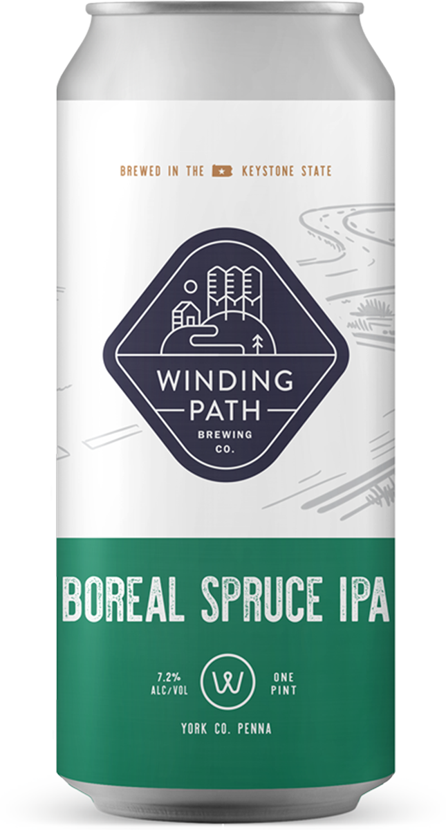 Winding Path Brewing Co. Can: Boreal Spruce IPA