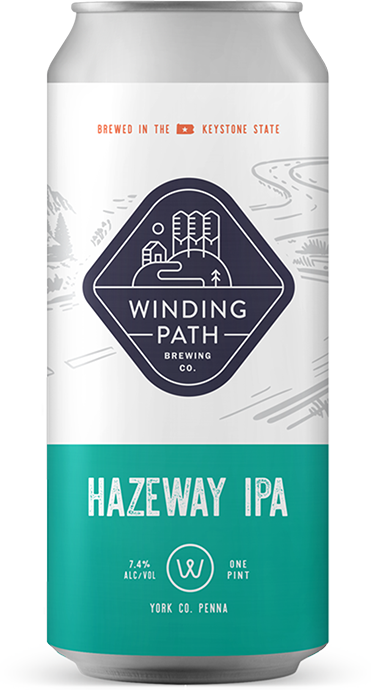 Winding Path Brewing Co. Can: Hazeway IPA