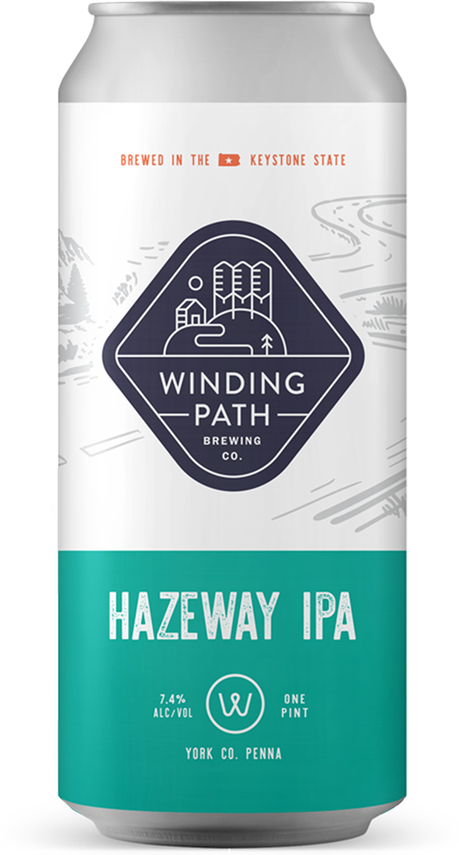 Winding Path Brewing Co. Can: Hazeway IPA
